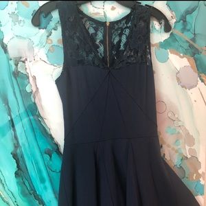 Closet, Navy dress with lace and long zip up back